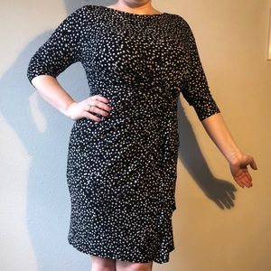 Ralph Lauren faux-wrap stretch dress